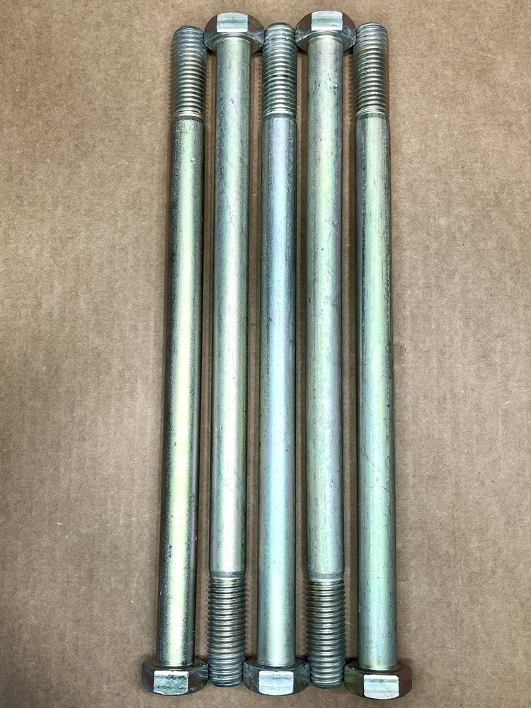 3/4-10 X 13” Hex Head Cap Screws/ Bolts Grade 8 Steel Zinc Yellow Plated Coarse