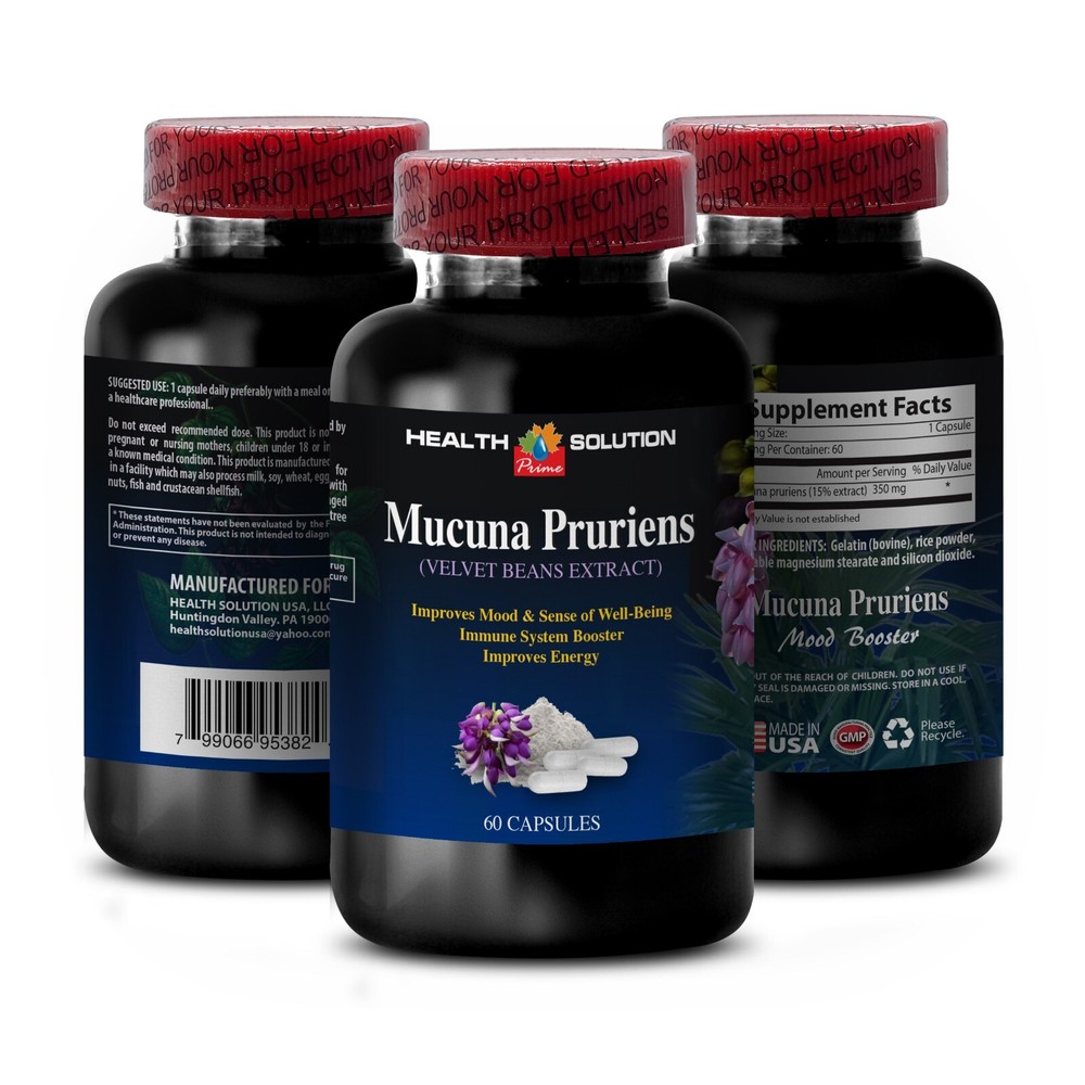 mild aphrodisiac - MUCUNA PRURIENS - improve mood supplement - 1 Bottle