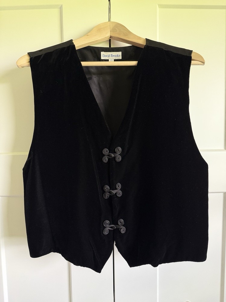 Vintage David Brooks Velvet Vest Women’s Size 12 MADE IN THE USA