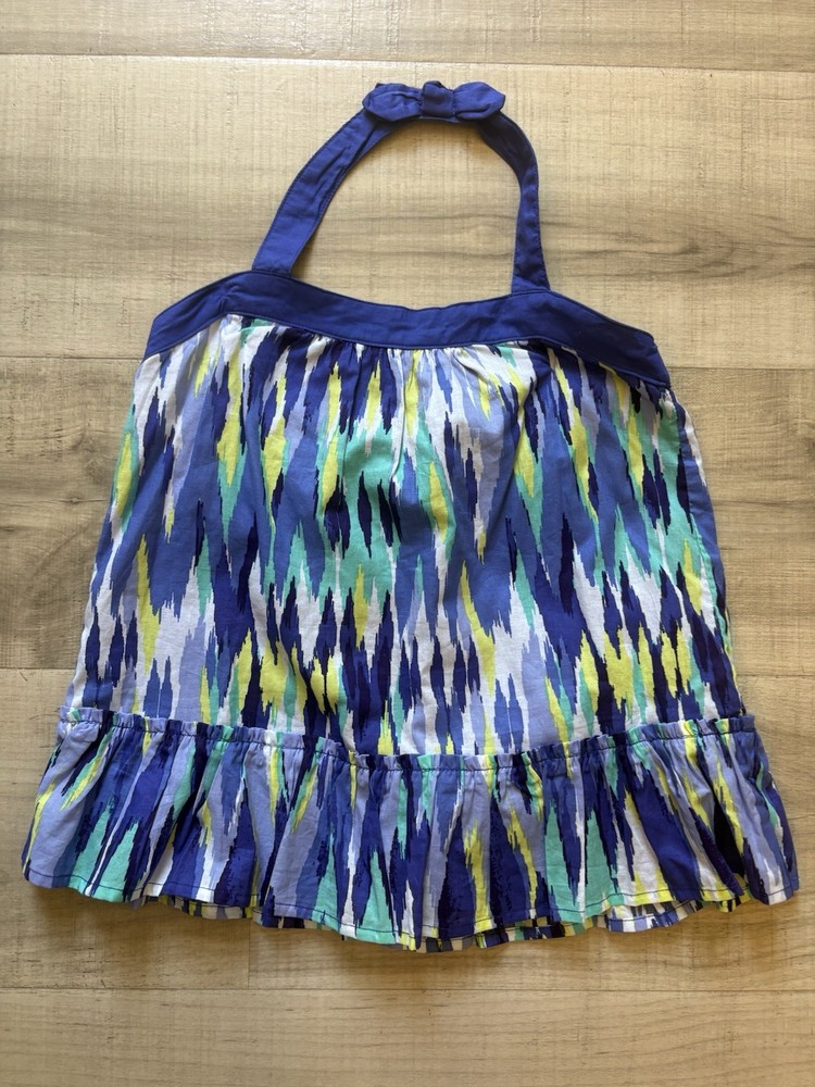 NWT Gymboree Girls Sparkle Safari Blue Ikat Halter Top Shirt Sz 7