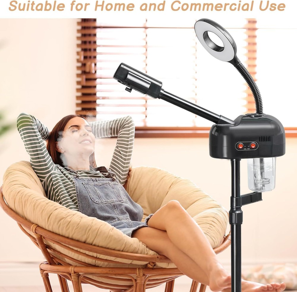 2 in 1 Facial Steamer with 5X Magnification Light, Deep Cleaning Facial Spa NEW
