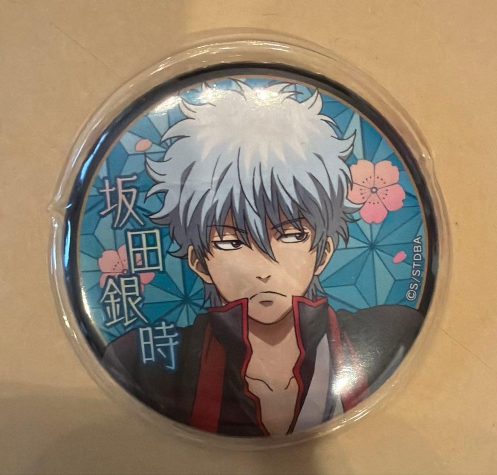Used_Gintama Trading Can Badge Gintoki Sakata Anime Manga Japan