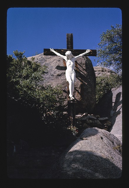 Photo:Yarnell Arizona Shrine of St Joseph Crucifix 1991 Rock Cross