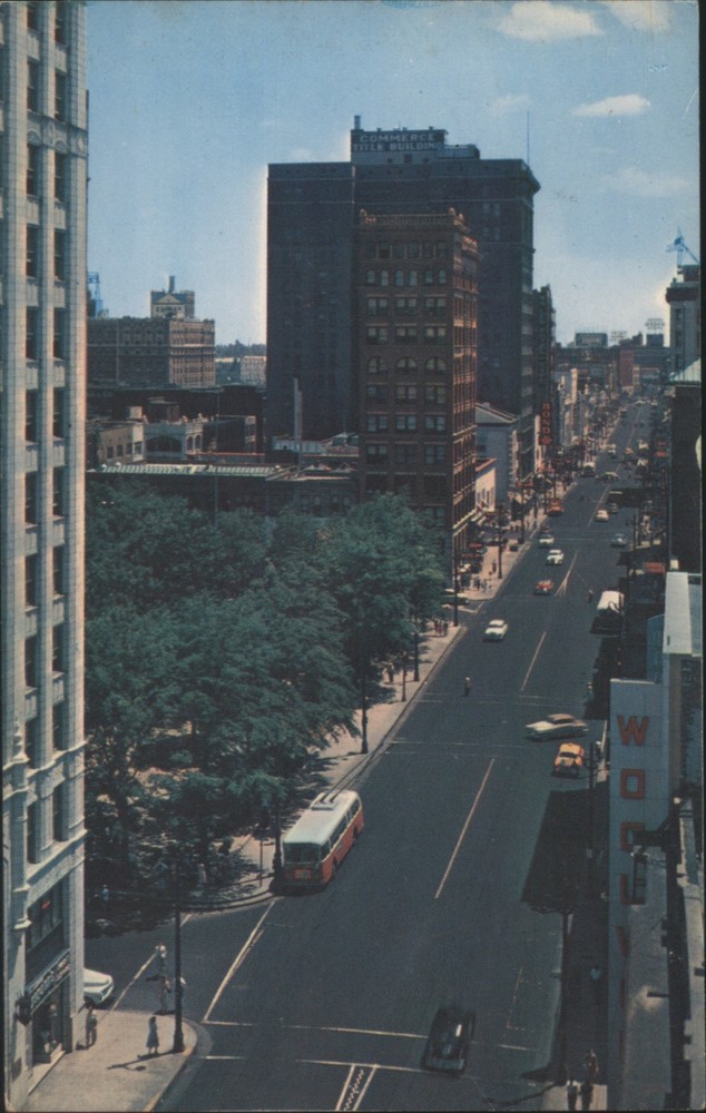Memphis, Tennessee TN Main Street Looking South Original Vintage Postcard