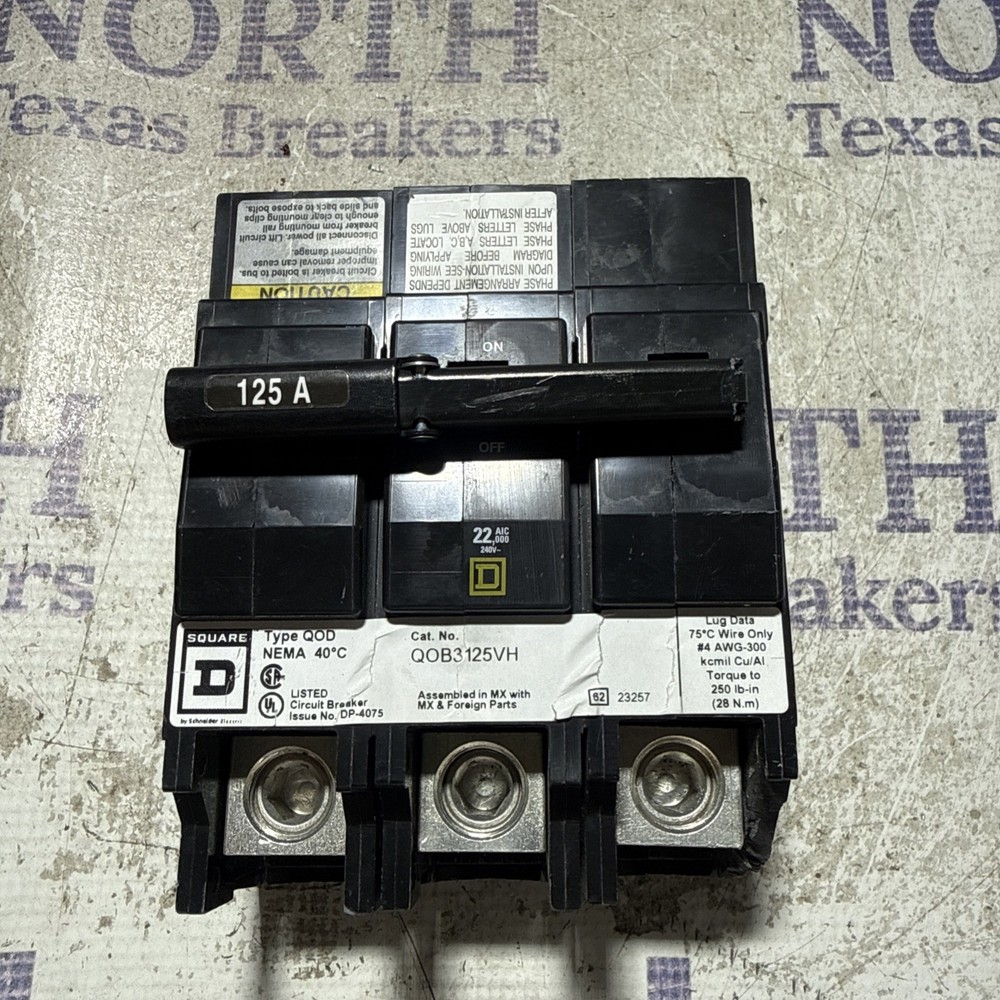 Square D Schneider Electric QOB3125VH 125A/3P/208/240V