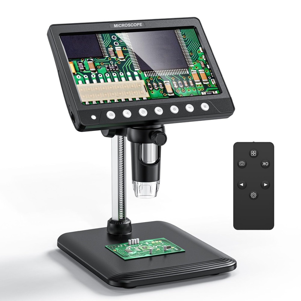 Microscope-LCD Digital Coin Microscope 500x, Coin Magnifier with 8 Adjustable...