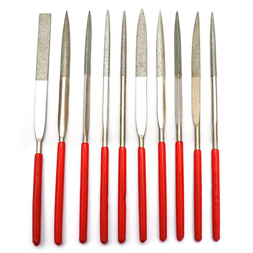 Guitar Nut Files Needle Fret Saddle Files Guitar Repair Luthier Tools 10Pc Red