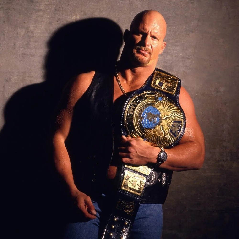 Stone Cold Steve Austin Posing With Champion Belt 8x10 PHOTO PRINT