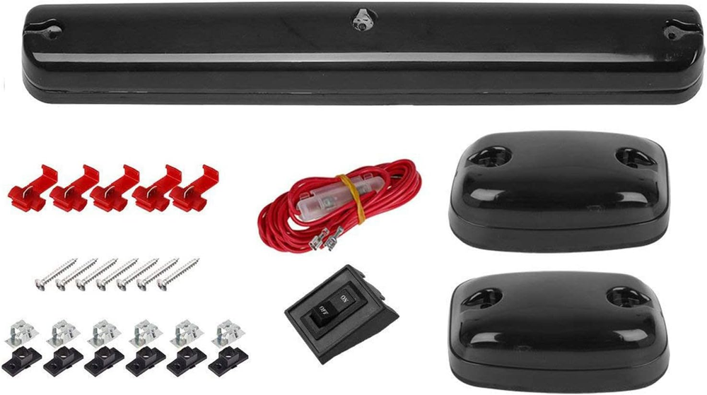 3Pcs Smoked Amber LED Cab Marker Lights with 12 LEDs Clearance Roof Top Running Lights