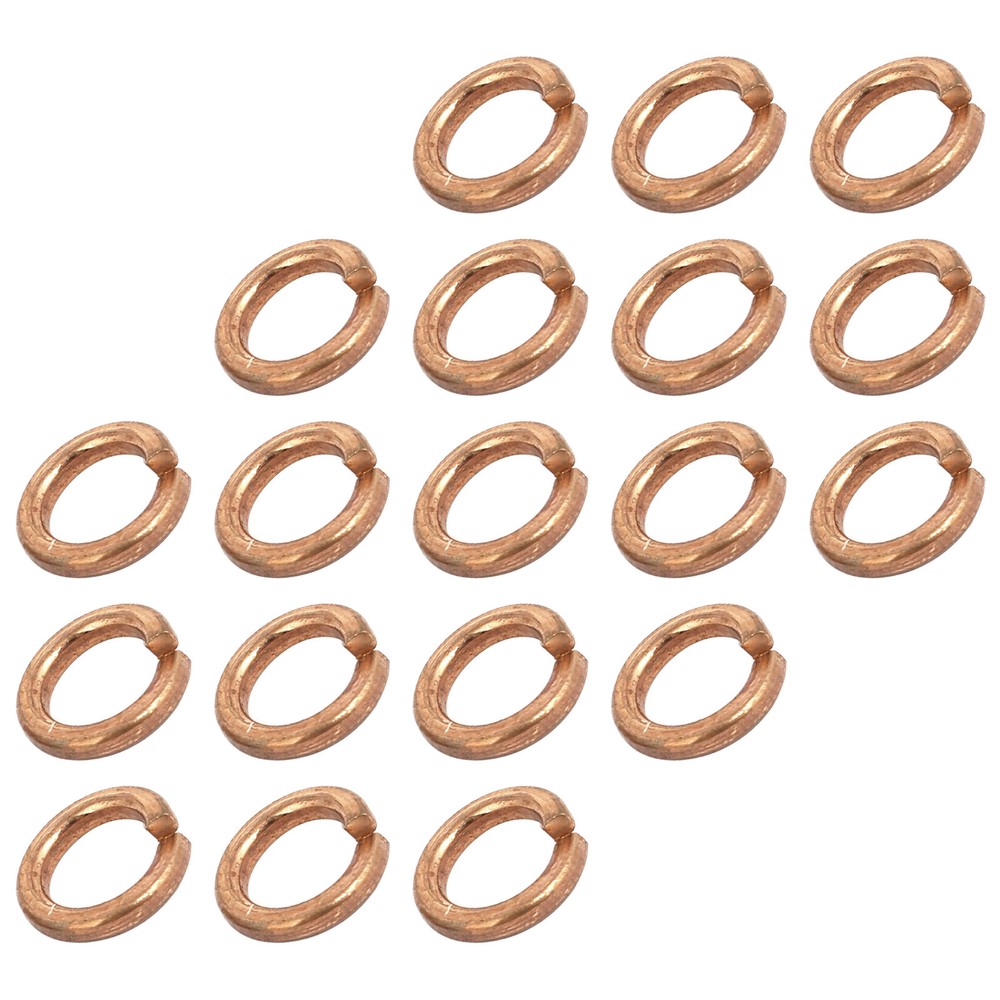 Split Lock Washer (M5) 20Pcs, Brass Spring Lock Washer Elastic Gasket