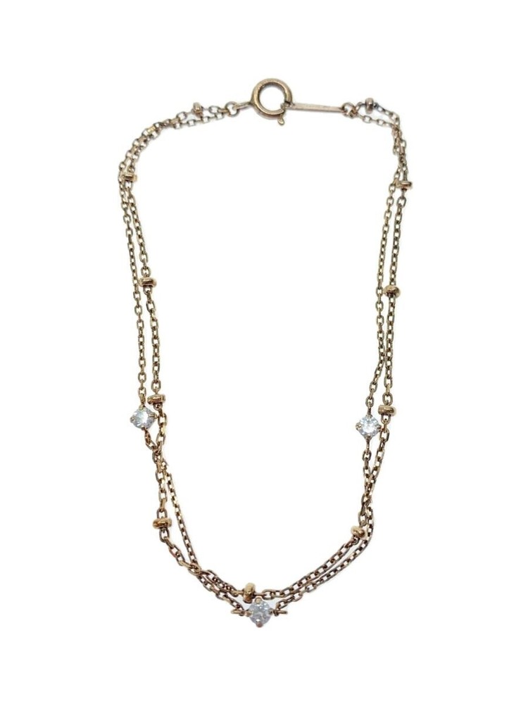 4C Diamond Bracelet for Women in Silver and Gold 1207