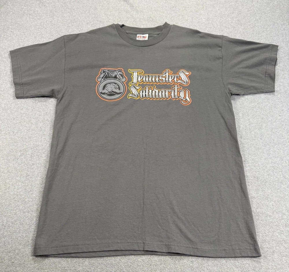 Teamsters Local 952 Solidarity T Shirt Men’s XL Gray Union USA Made Graphic