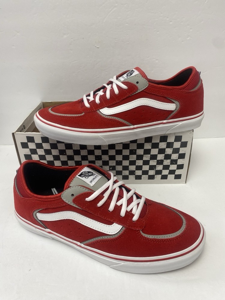 VANS M10.5 SKATE ROWLEY PRO Model Shoes Red White New in Box!