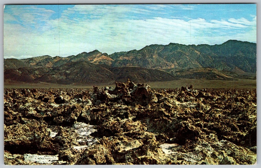 Vtg Postcard Devil's Golf Course Salt Death Valley, CA 1950s