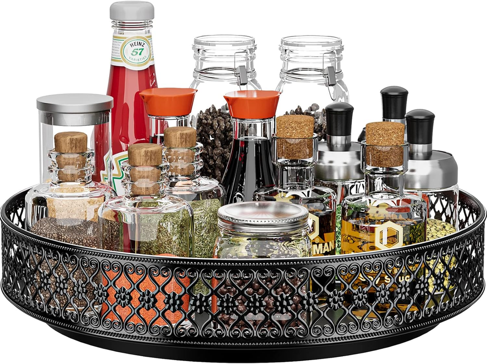 11 Inch Metal Lazy Susan Turntable Organizer for Spices and More