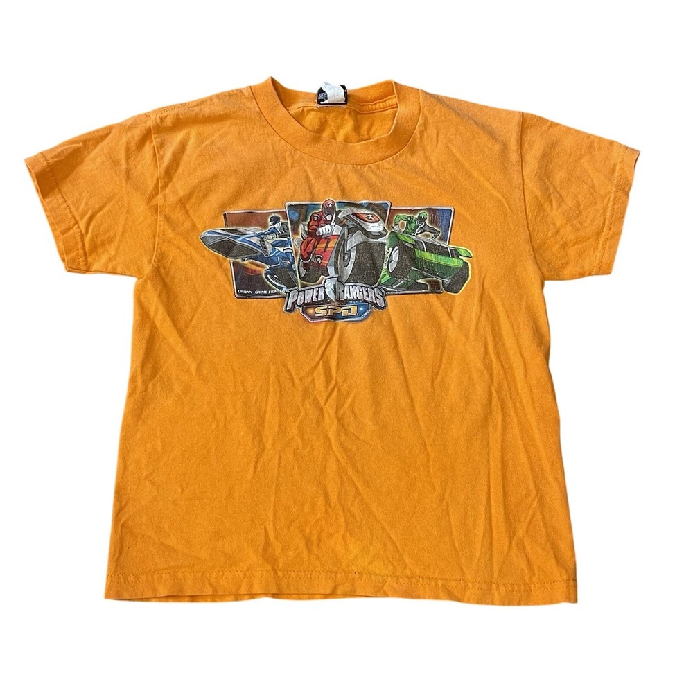 Vintage Mighty Morphin Power Rangers SPD 2004 Orange T Shirt Youth XS