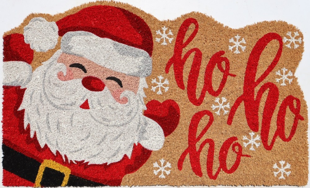 SANTA CLAUS VINYL BACK COIR DOORMAT - 18