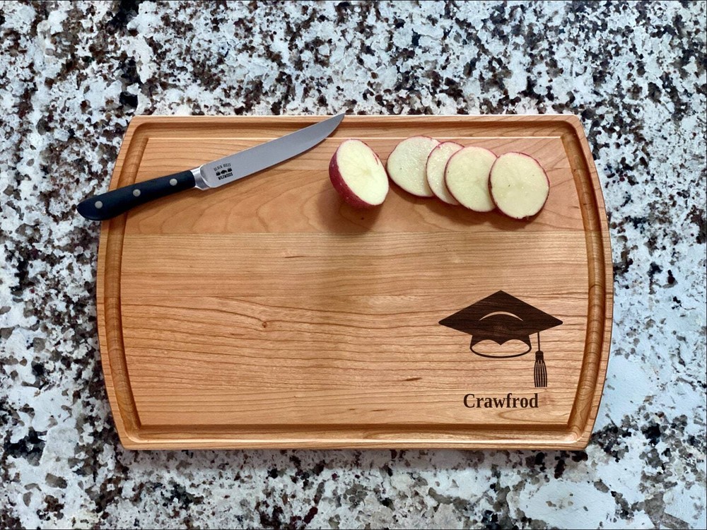 Graduation Cap Cutting Board |  Diploma Charcuterie Board | Custom Serving Tray