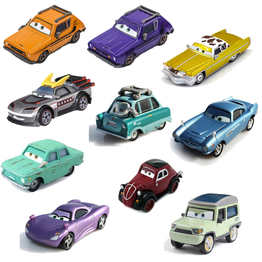 Bad Guy Model Car Disney Pixar Cars Diecast Professor Z Orange Purple Green