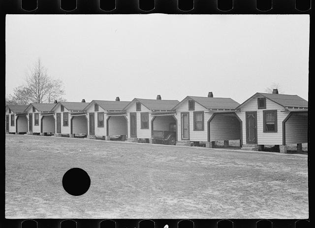 Photo:1930s Row House Cabins Dormitory Buildings Camp Barracks