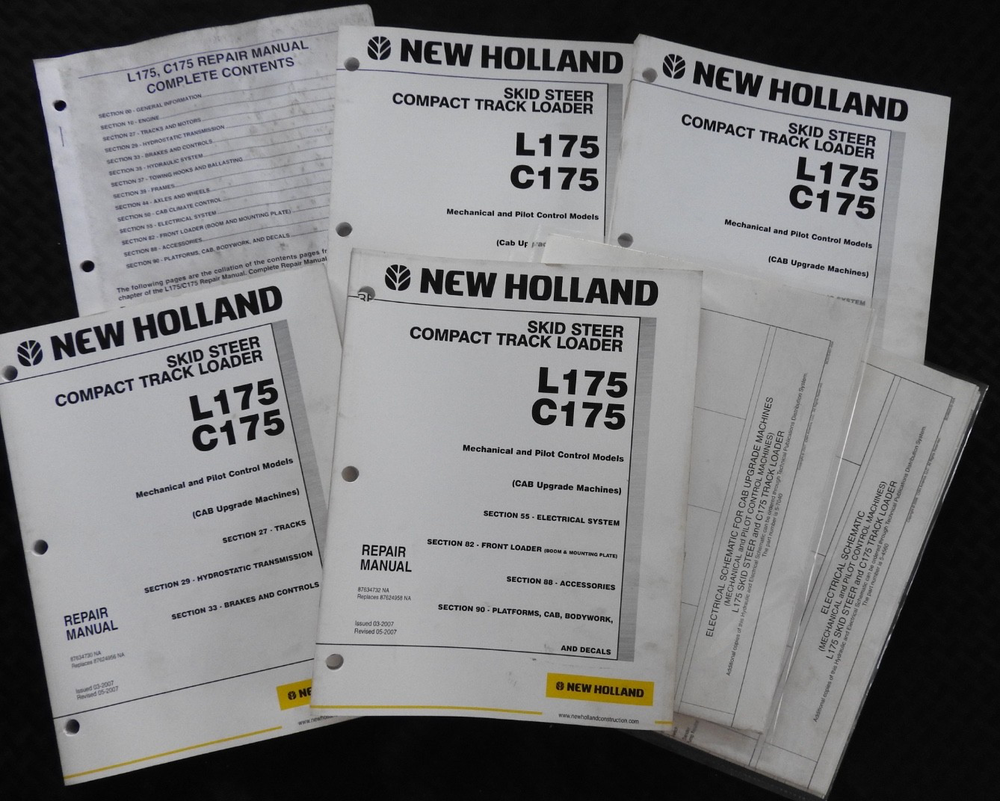 GENUINE New Holland L175 C175 Skid Steer Track Loader Service Repair Manual NICE