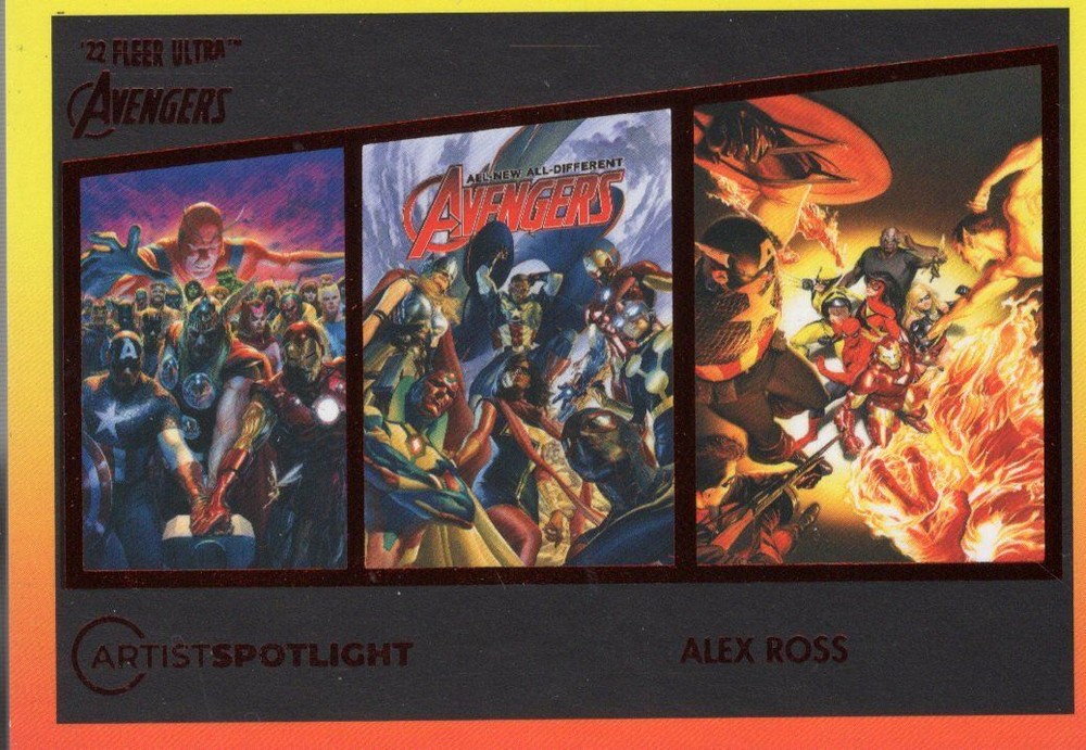 Marvel Fleer Ultra Avengers 2022 Burgandy [141] Artist Spotlight AS-3 Alex Ross