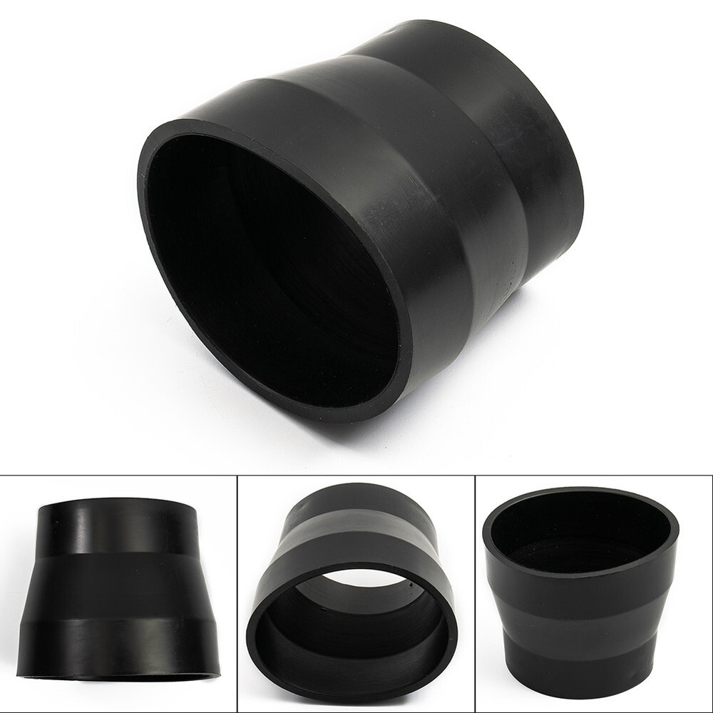 1x Car Black Air Intake Filter System Pipe Tube Rubber Connector 76mm-63mm Parts