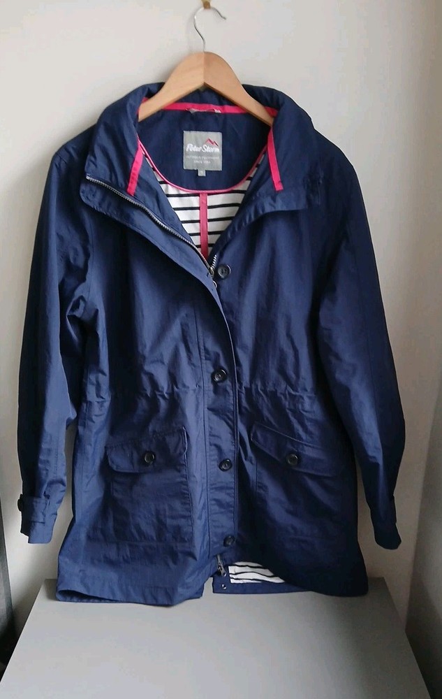 PETER STORM Womens Jacket Navy  Hooded UK 16 Causal Comfortable Outdoors