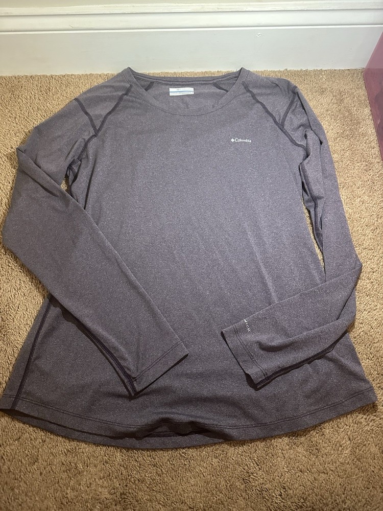 Columbia Women’s Size Large Purple Omni Wick Long Sleeve Shirt