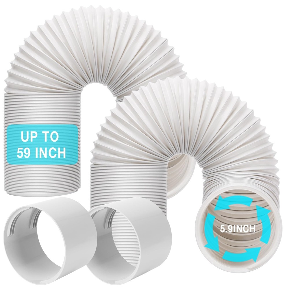 AC Exhaust Hose 2 Pack 5.9 Diameter Portable Air Conditioner Vent Duct HOXHA