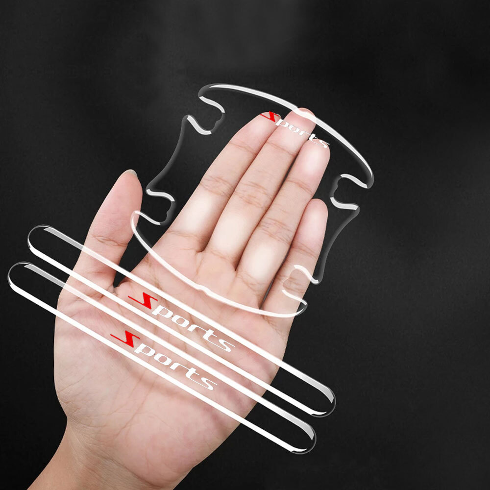 8X Clear Anti-Scratch Car Door Handle Protector Film Sticker