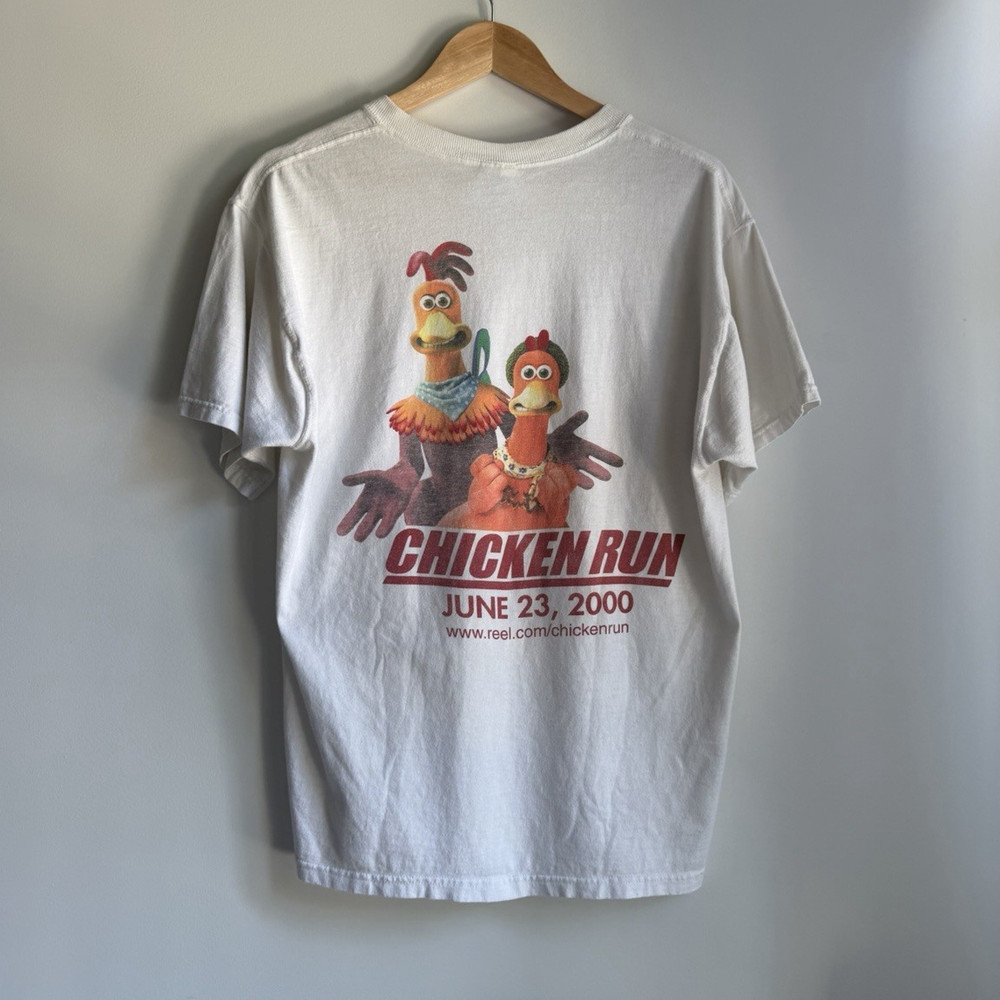 Vintage Chicken Run movie promo T-shirt size large white