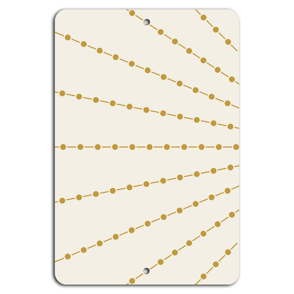 Vintage Sunbeam Stripe - Metal Decor Sign