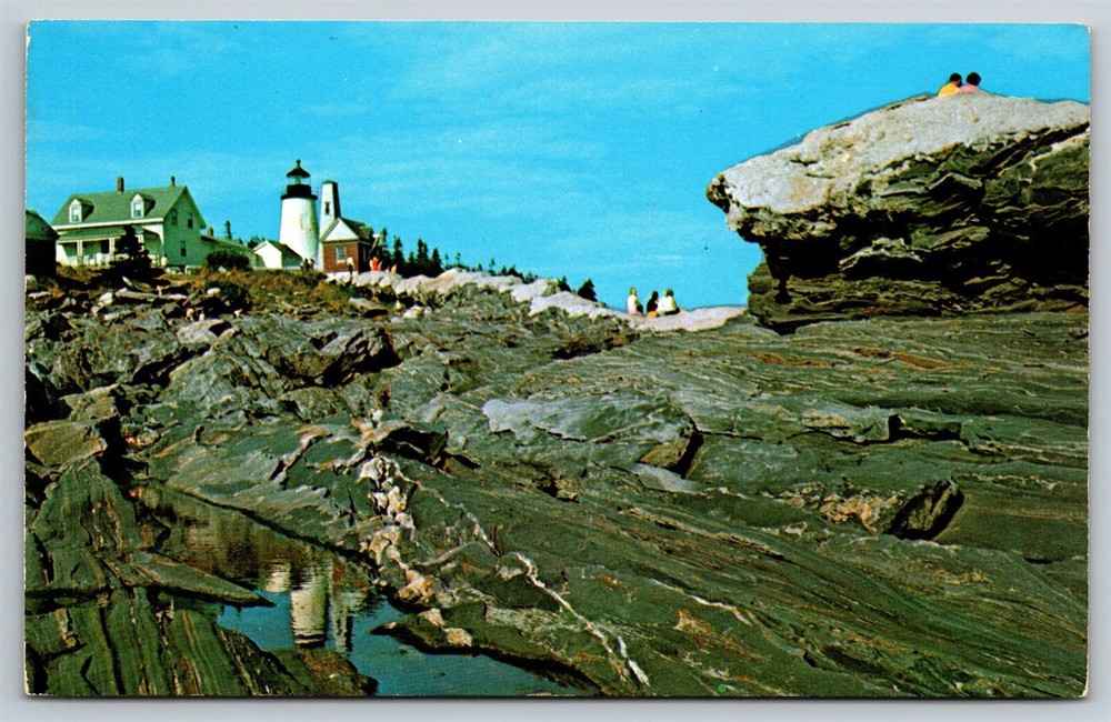 Maine Pemaquid Lighthouse Point Postcard, C4