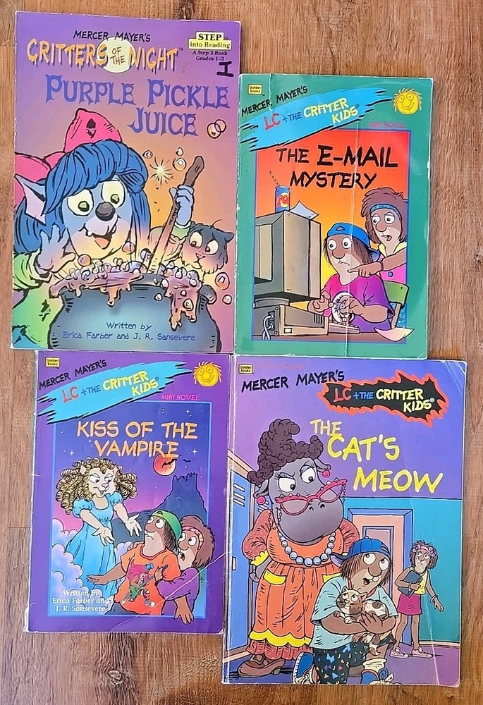 90s Mercy Mayers 'LC + The Critter Kids' Book Lot - Learning To Read, Spooky...