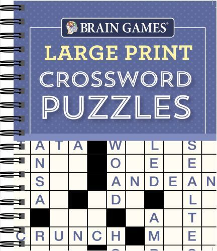 Brain Games Large Print Crossword Puzzles by Publications International, Publ...