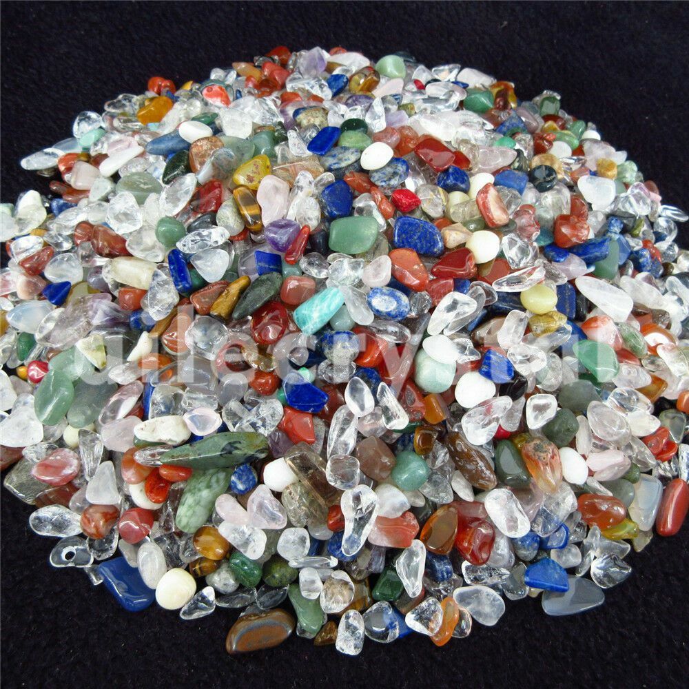100g Natural Tumbled Mixed Crystal Stones for Healing - Assorted Colors Bulk Mix  