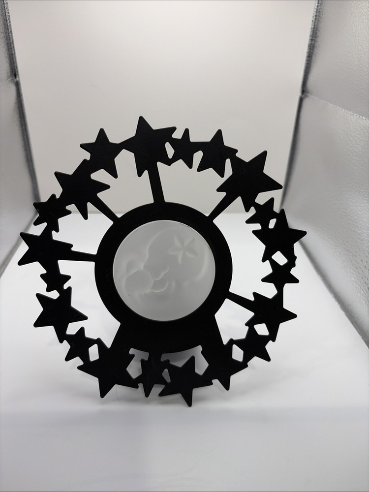 Partylite Moonbeam Black Metal Wall Sconce Tea Light Candle Holder