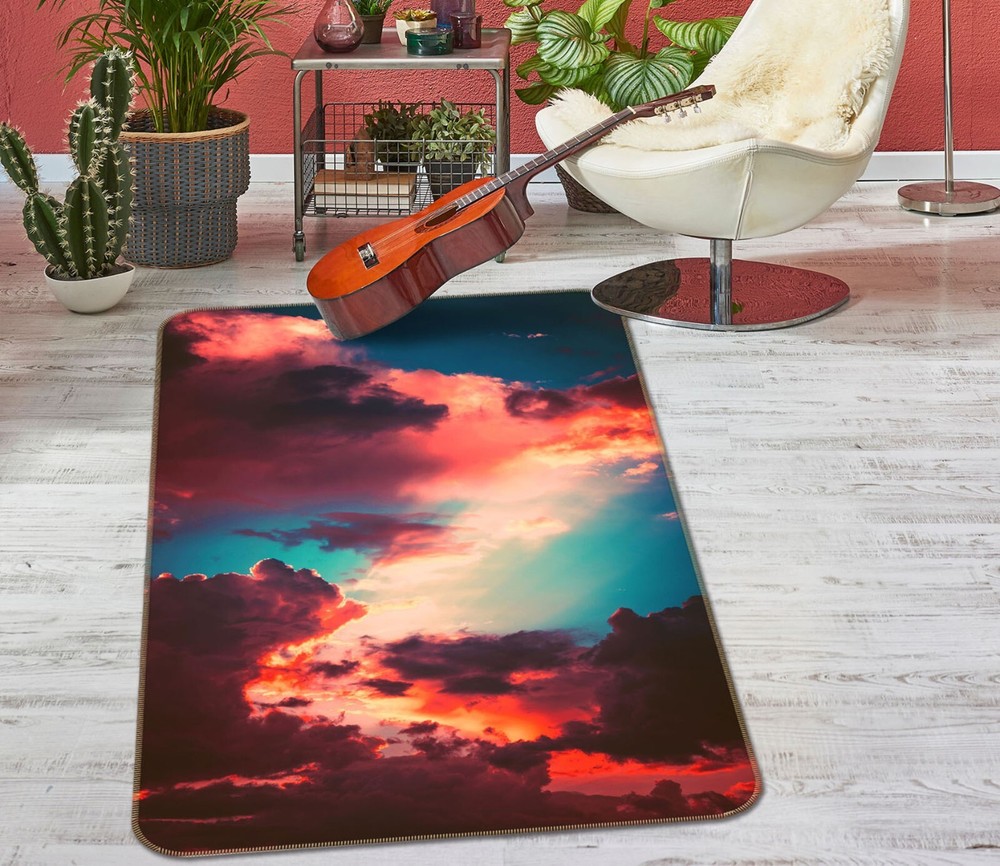 3D Red Cloud ZHUC2355 Game Non Slip Carpet Mat Photo Carpet Amy