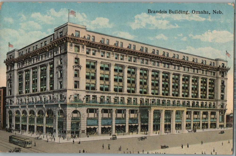 Vintage Postcard 1910 Brandeis Building, Omaha, Nebraska (NE)