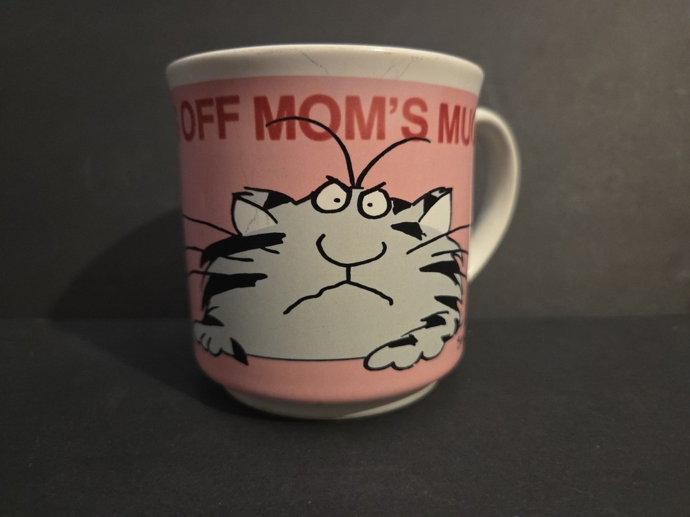 Vintage, Sandra Boynton Cat Mug Coffee Cup Keep Your Paws Off Mom's Mug