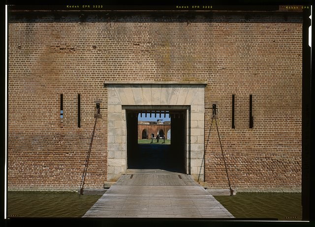 Photo:Fort Pulaski Savannah GA 1900s Brick Gate Entrance Cockspur Island