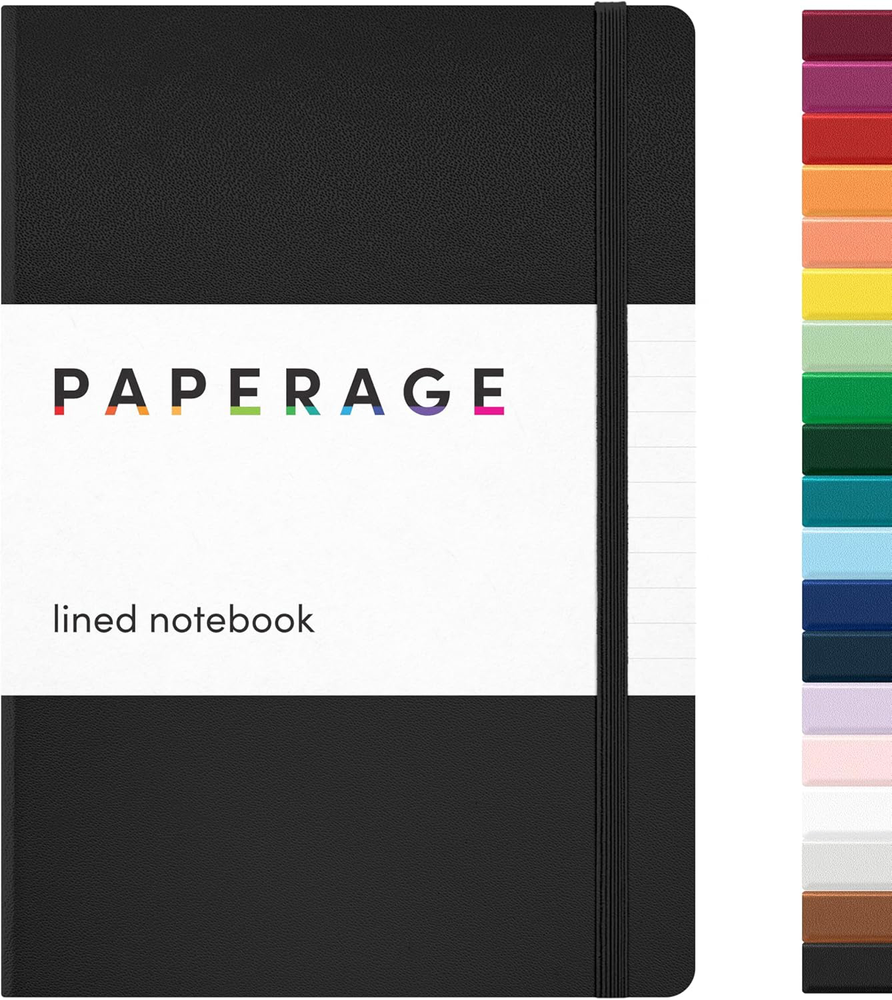 Lined Journal Notebook Medium 5.7x8 inches 160 Pages Thick 100 GSM Hardcover