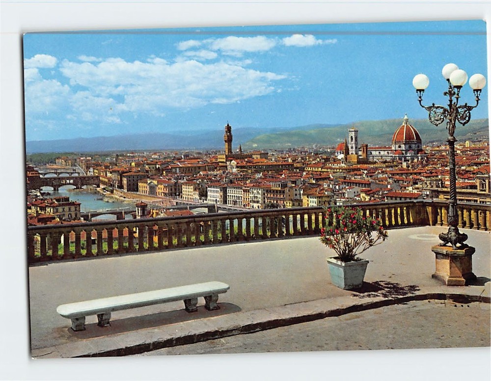 Postcard Florence from Piazzale Michelangelo Italy