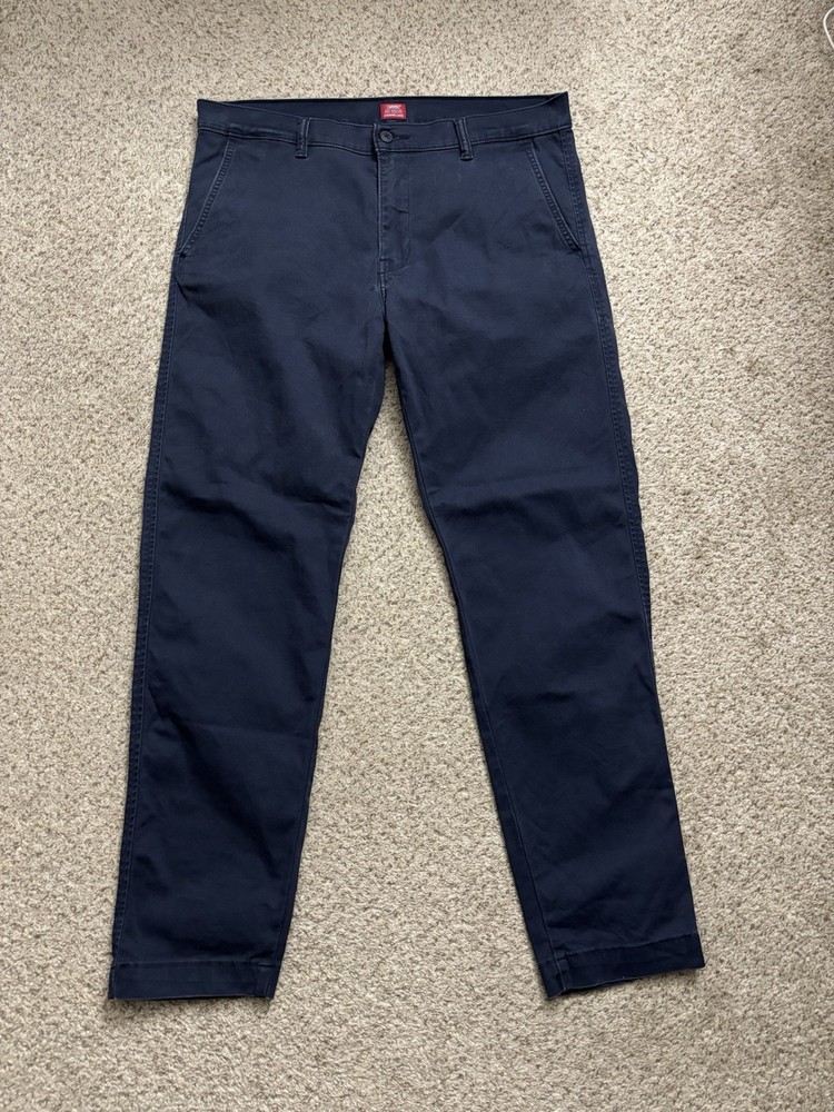 Levi's Pants Mens Size 34x30 Navy Blue XX Chino Standard Taper Stretch Twill