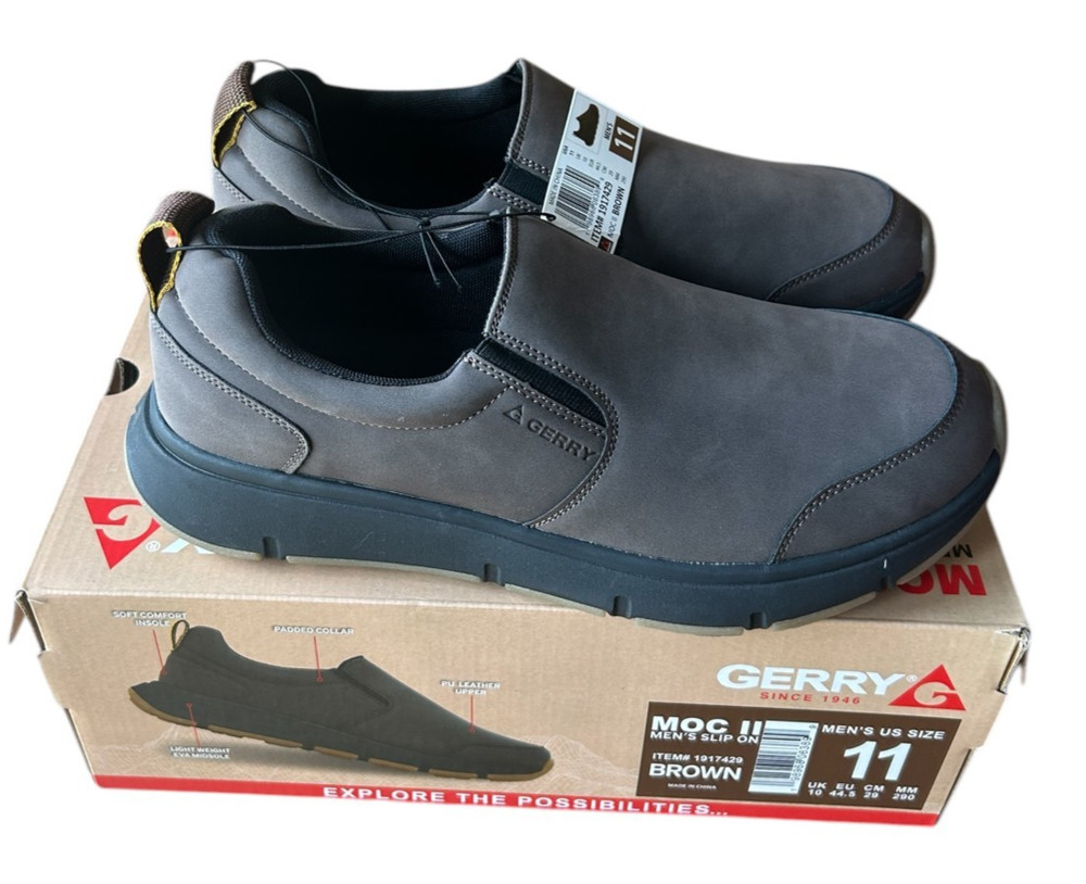 Gerry Men's Moc II Shoe Brown Size 11