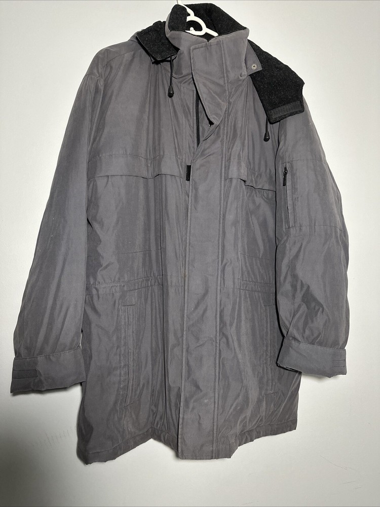 Aberdeen Men's XL Gray Ski Snow Jacket Parka with Hood for Winter