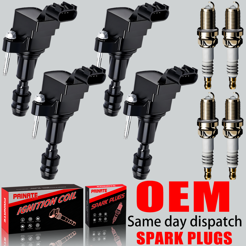 4X OEM Ignition Coil & Iridium Spark Plug For Chevy Equinox Buick GMC 2.4L UF491