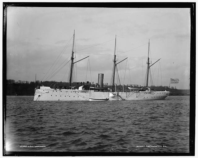 USS Yorktown,American gunboats,warships,vessels,Detroit Publishing Co.,1890 1