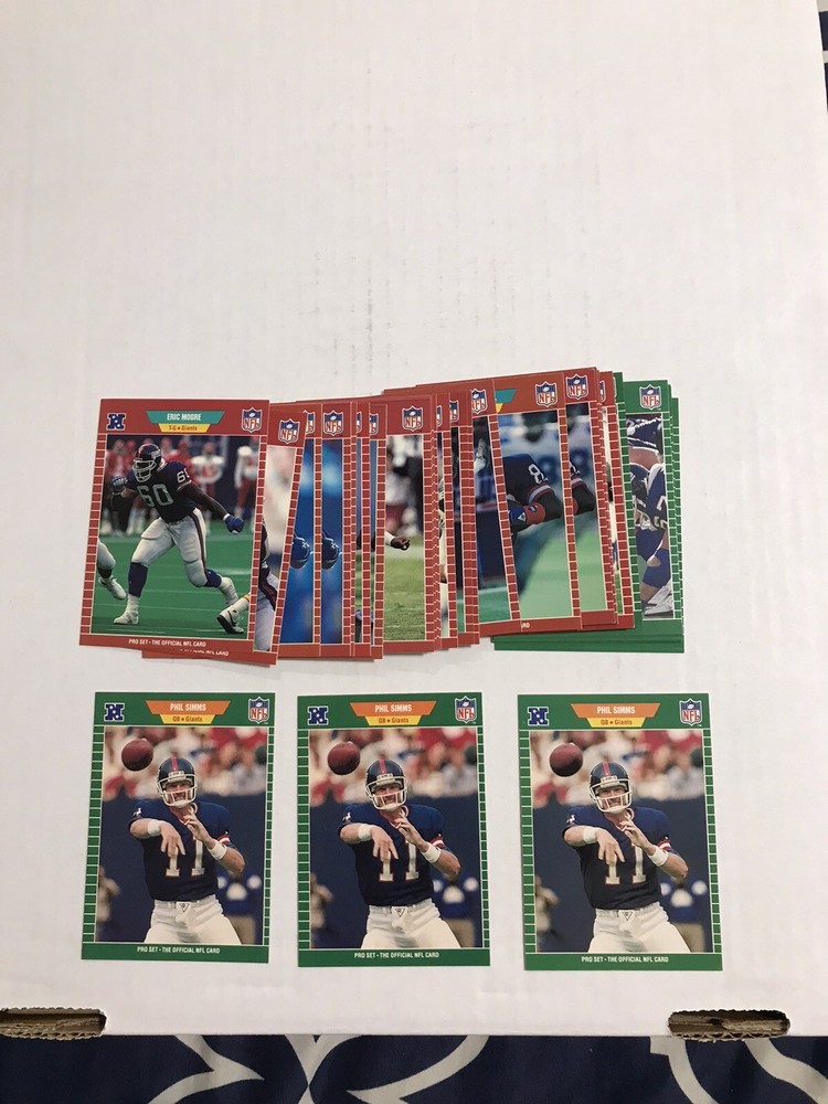 1989 Pro Set Football Series 1 New York Giants Team Lot Of 29 Simms C